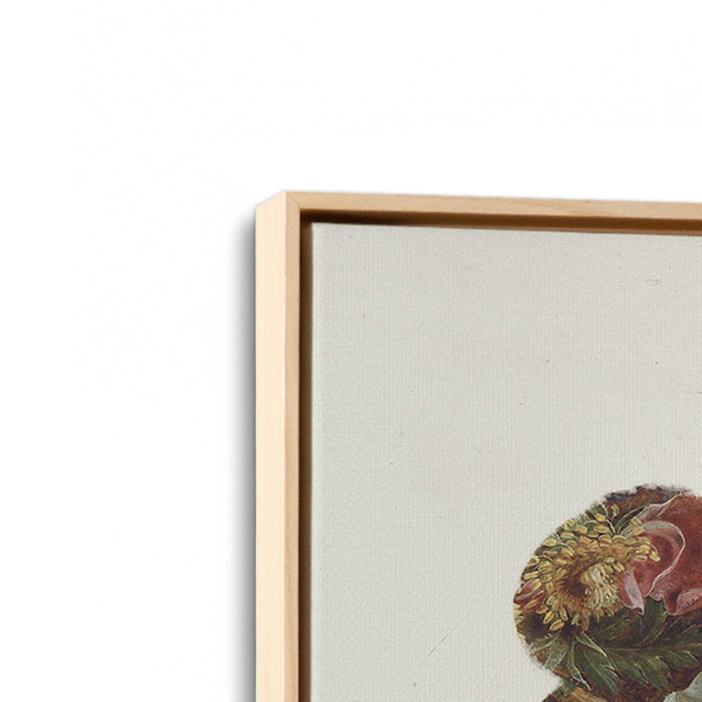 [Color:American Maple], Picture of art in a American Maple frame at an angle
