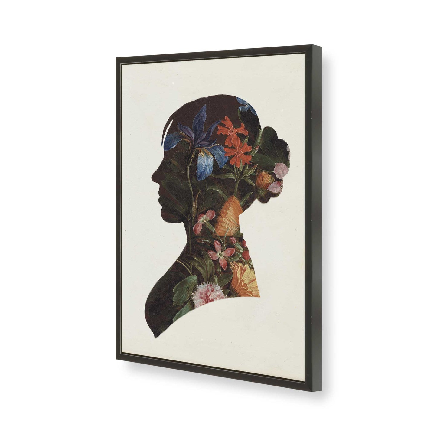 [Color:Satin Black], Picture of art in a Satin Black frame of the corner