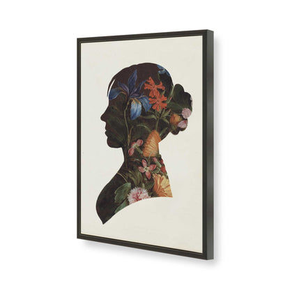 [Color:Satin Black], Picture of art in a Satin Black frame of the corner