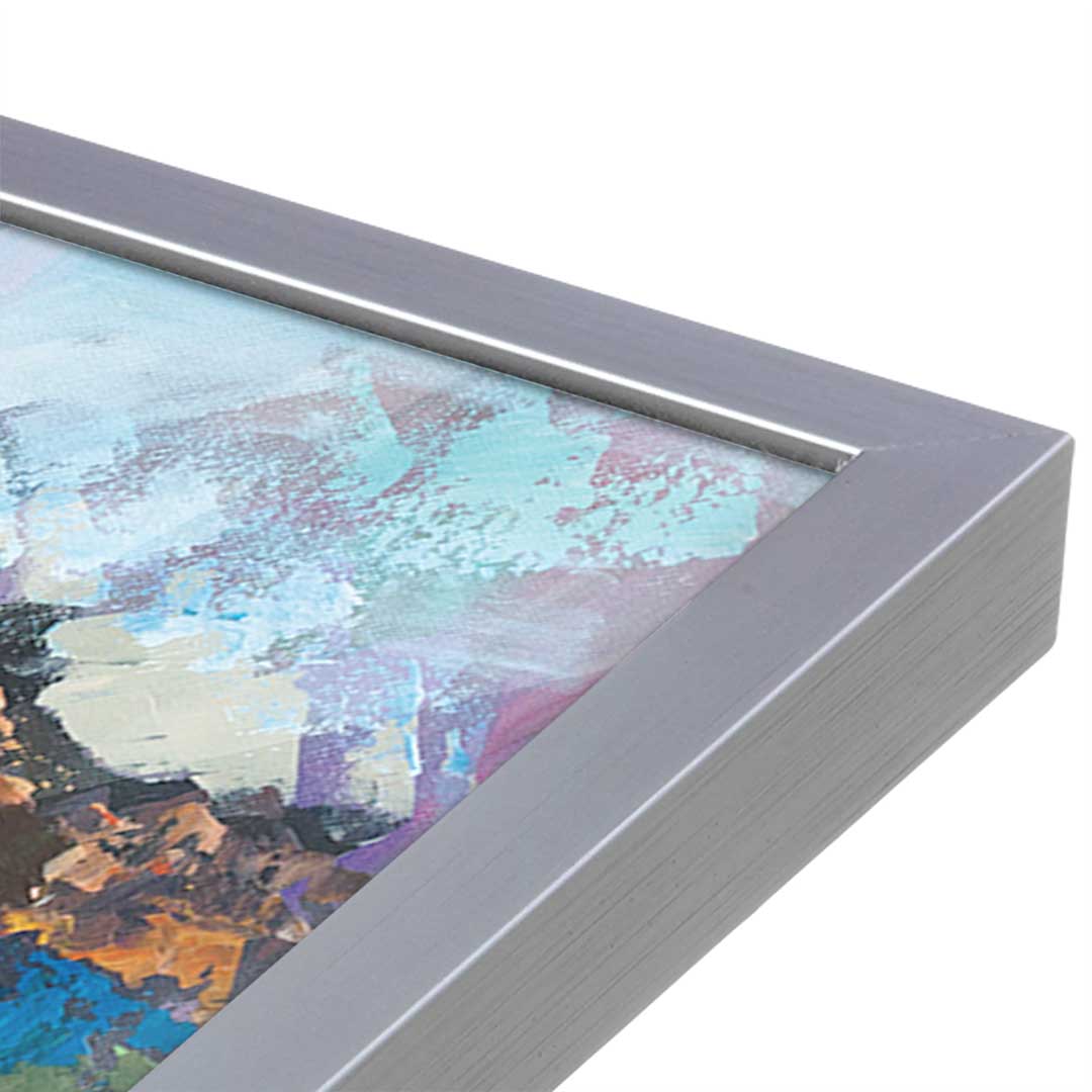 [Color:Polished Chrome], Picture of art in a Polished Chrome frame at an angle