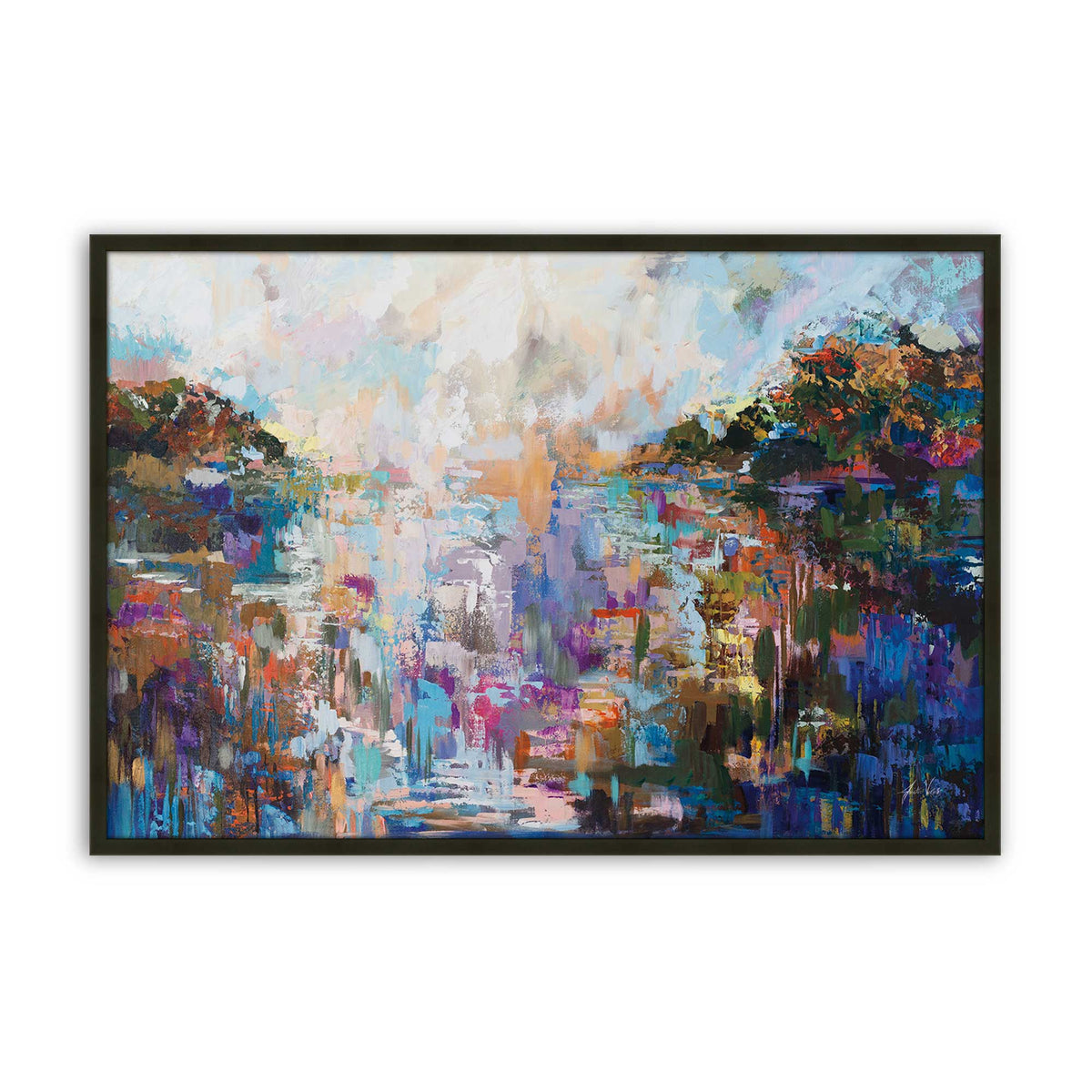 [Color:Satin Black], Picture of art in a Satin Black frame