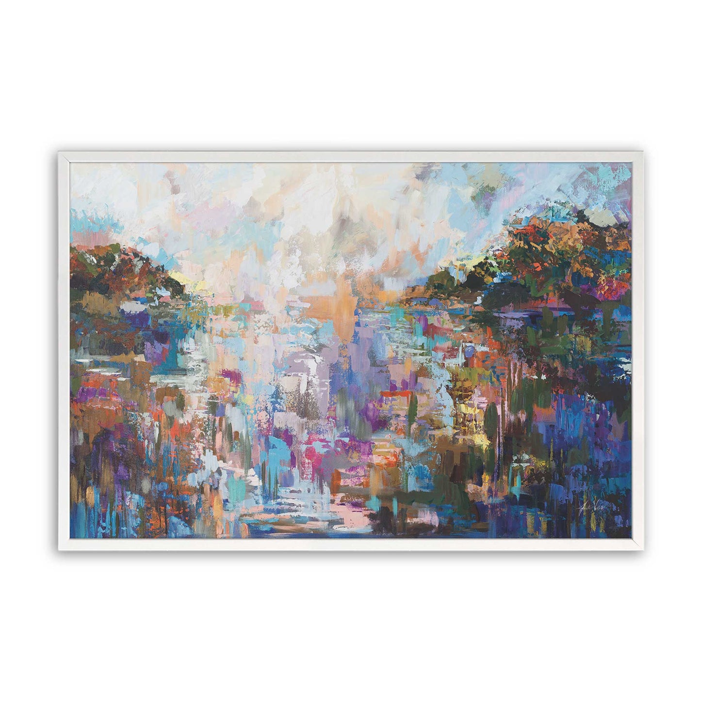 [Color:Opaque White], Picture of art in a Opaque White frame