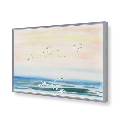 [Color:Polished Chrome], Picture of art in a Polished Chrome frame of the corner