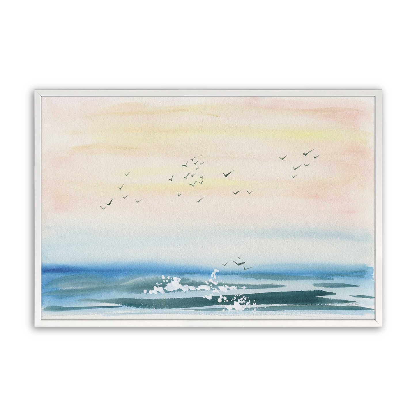 [Color:Opaque White], Picture of art in a Opaque White frame