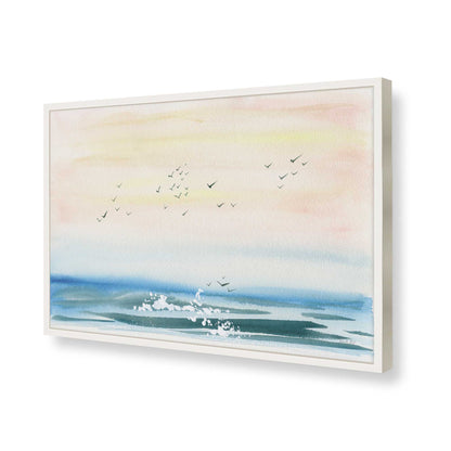 [Color:Opaque White], Picture of art in a Opaque White frame of the corner