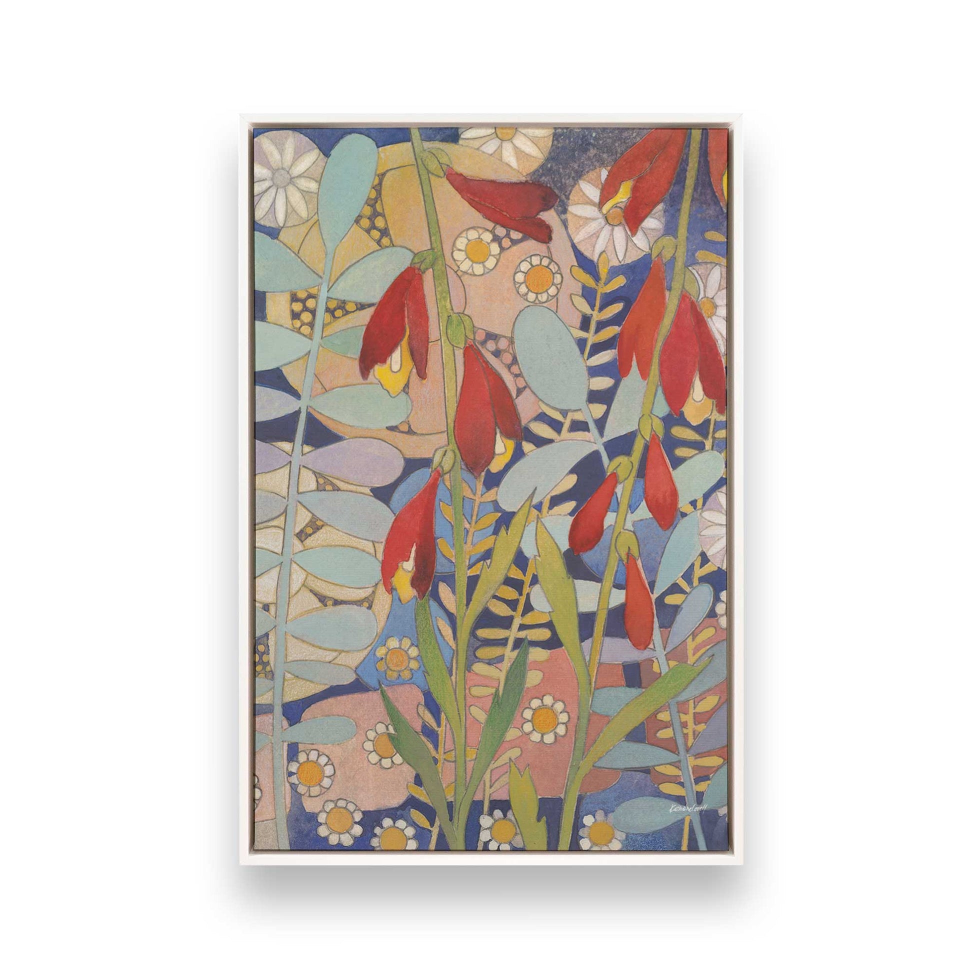 [Color:Opaque White], Picture of art in a White frame