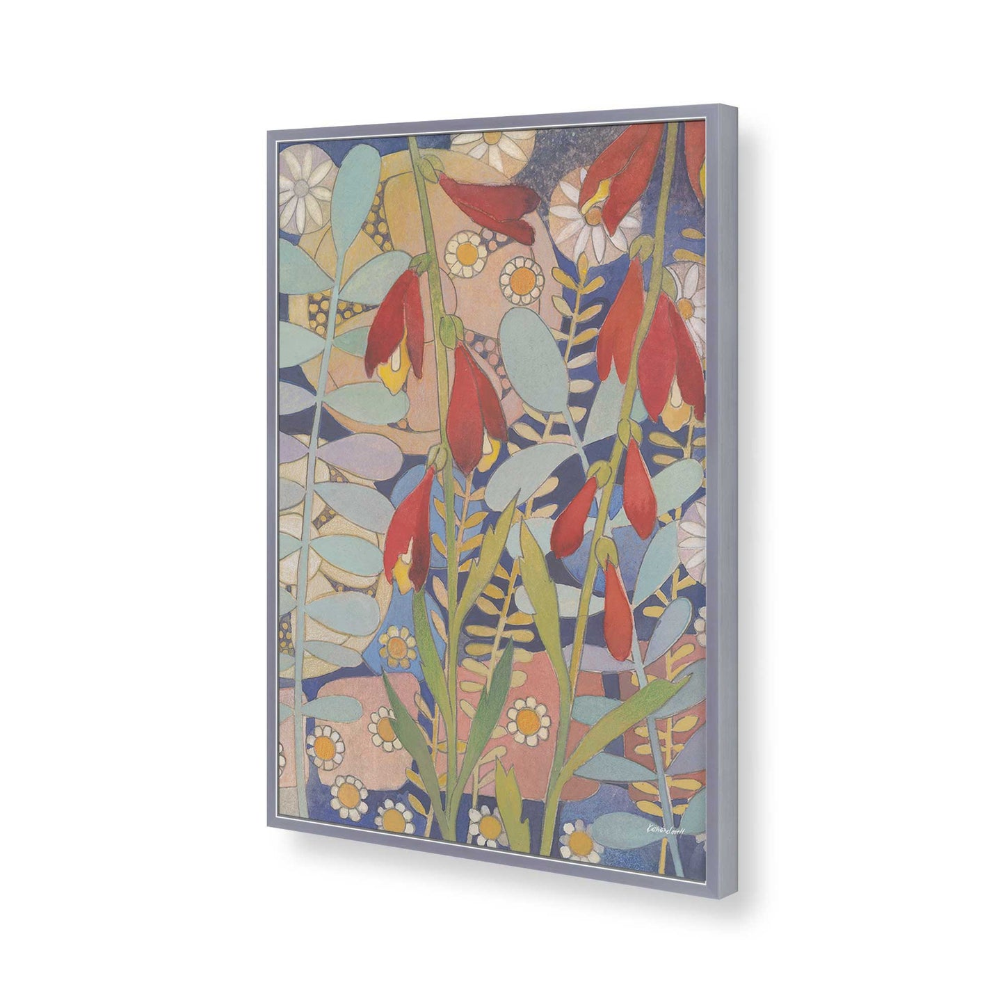 [Color:Polished Chrome], Picture of art in a Polished Chrome frame of the corner