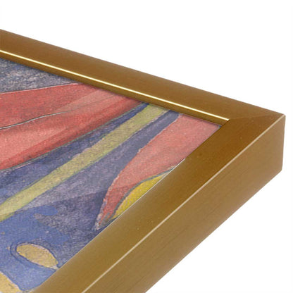 [Color:Polished Gold], Picture of art in a Polished Gold frame at an angle
