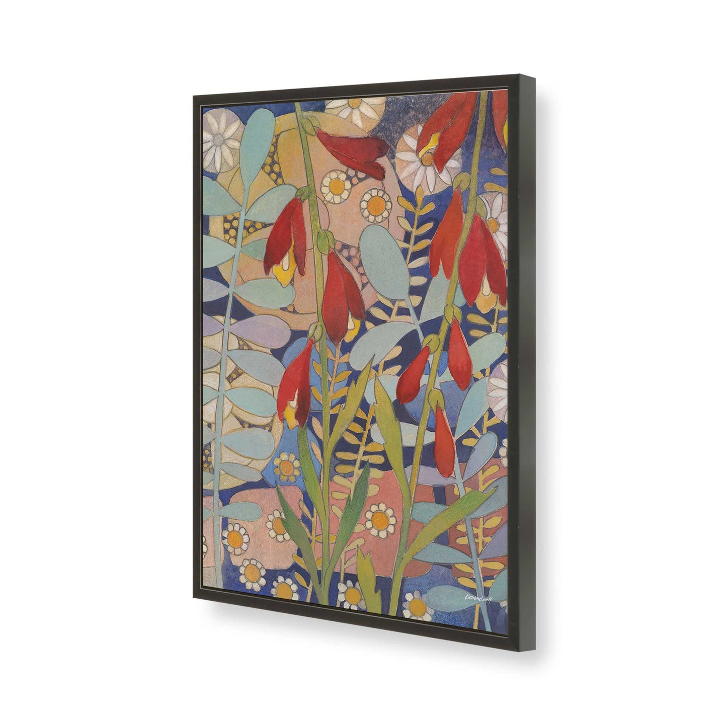 [Color:Satin Black], Picture of art in a Satin Black frame of the corner