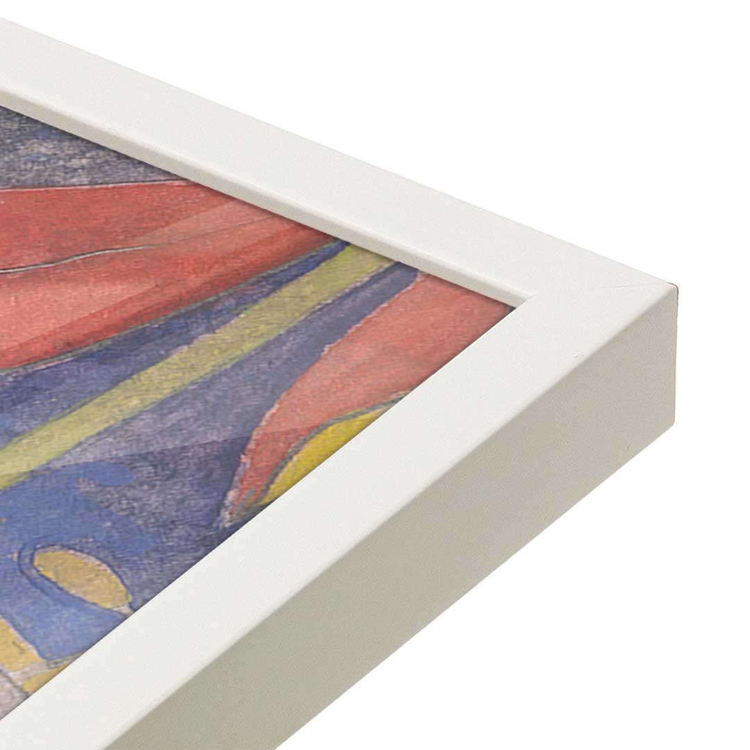 [Color:Opaque White], Picture of art in a Opaque White frame at an angle