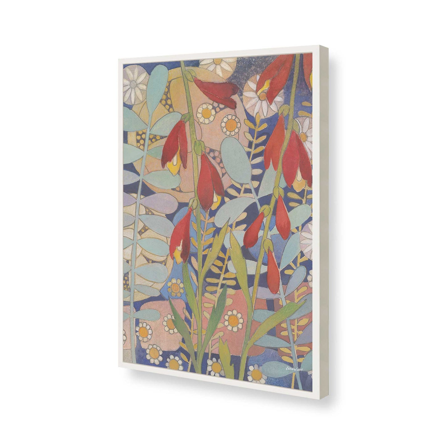 [Color:Opaque White], Picture of art in a Opaque White frame of the corner