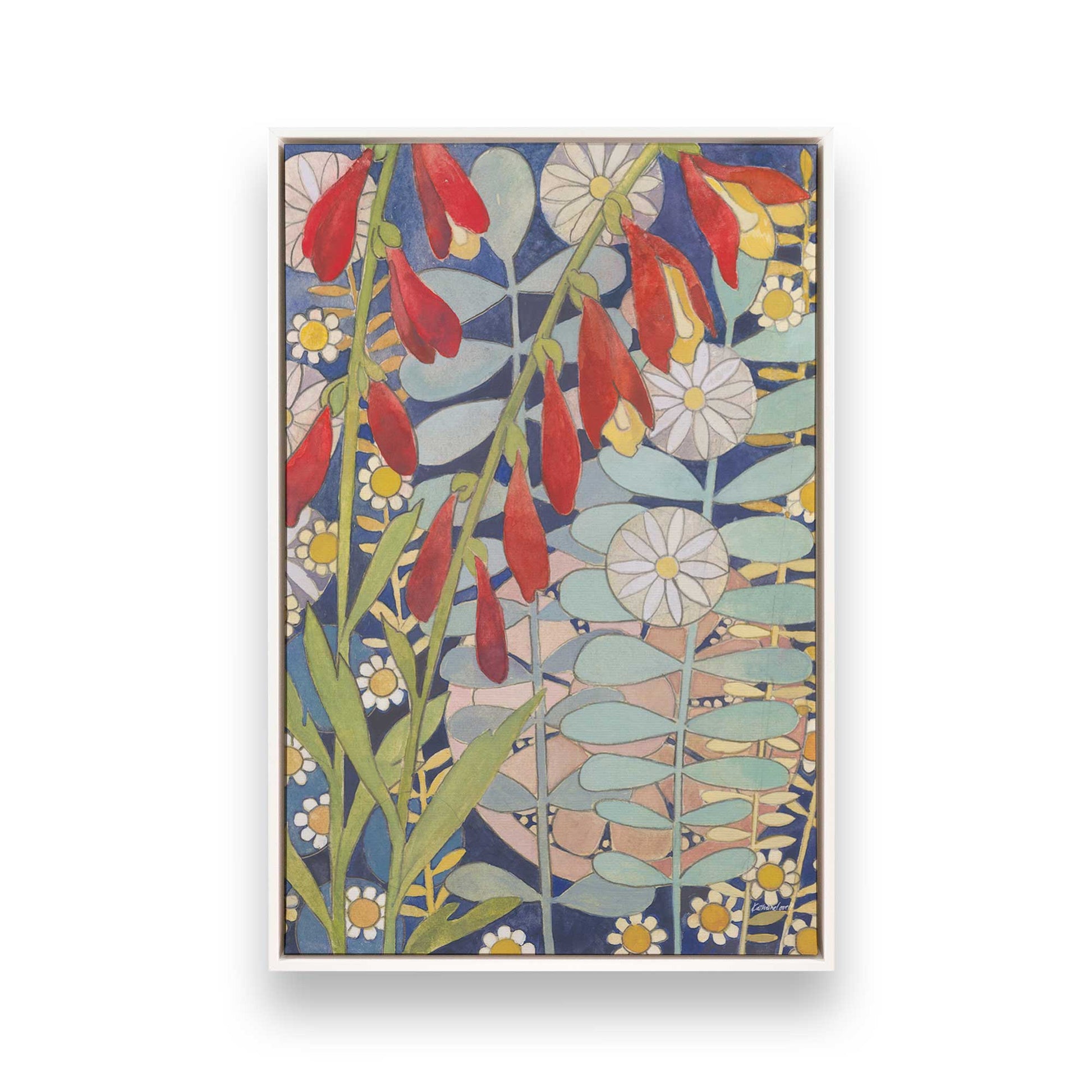 [Color:Opaque White], Picture of art in a White frame