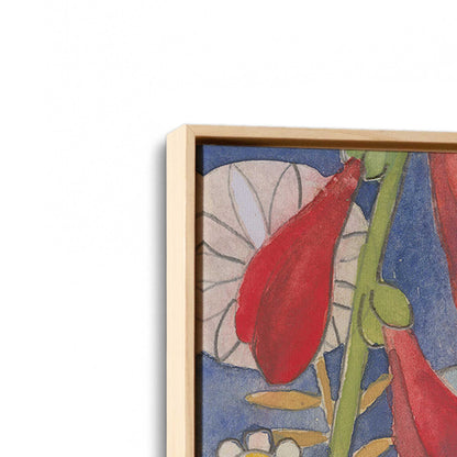 [Color:American Maple], Picture of art in a American Maple frame at an angle