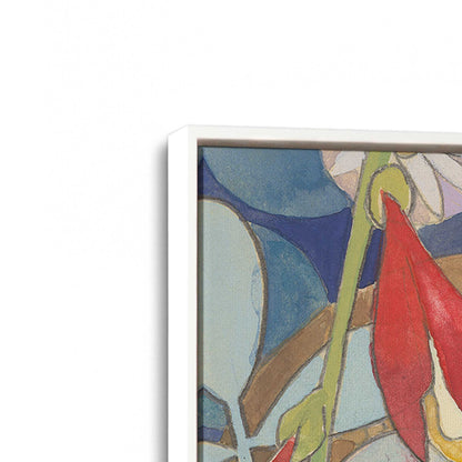 [Color:Opaque White], Picture of art in a White frame at an angle