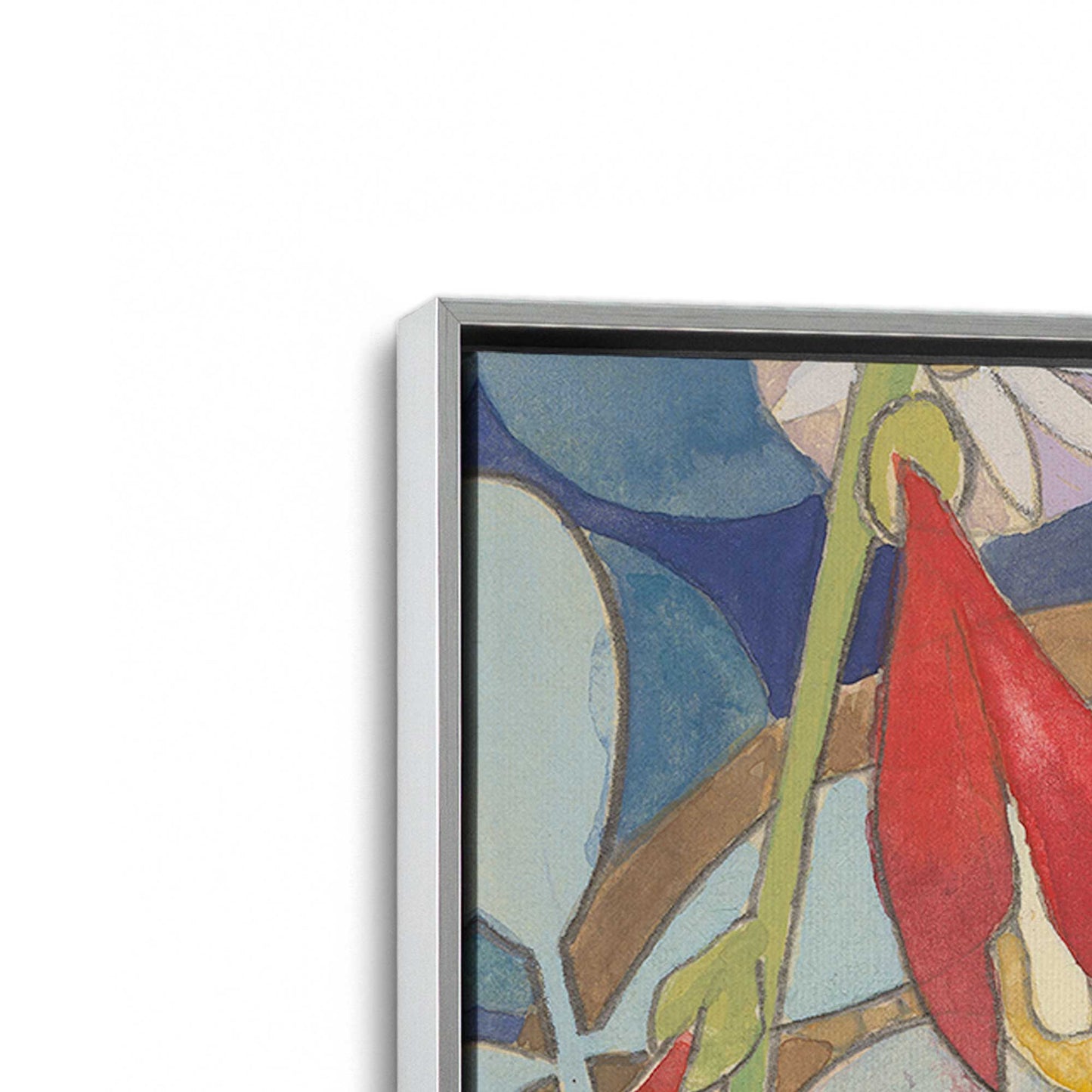 [Color:Polished Chrome], Picture of art in a Polished Chrome frame at an angle