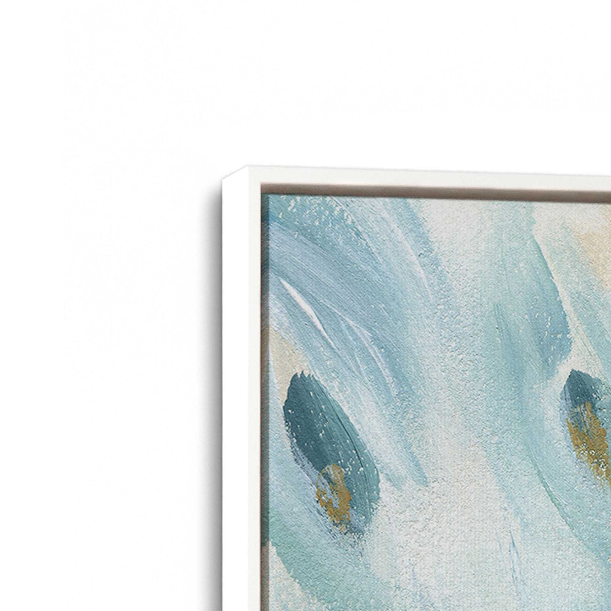 [Color:Opaque White], Picture of art in a White frame at an angle