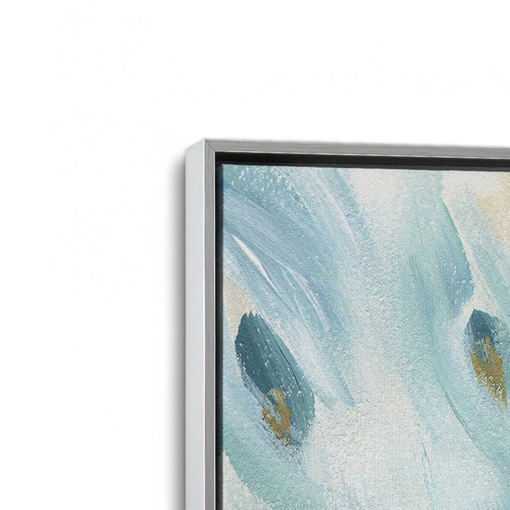 [Color:Polished Chrome], Picture of art in a Polished Chrome frame at an angle