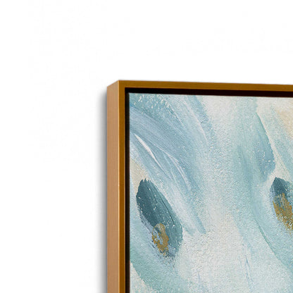 [Color:Polished Gold], Picture of art in a Polished Gold frame at an angle