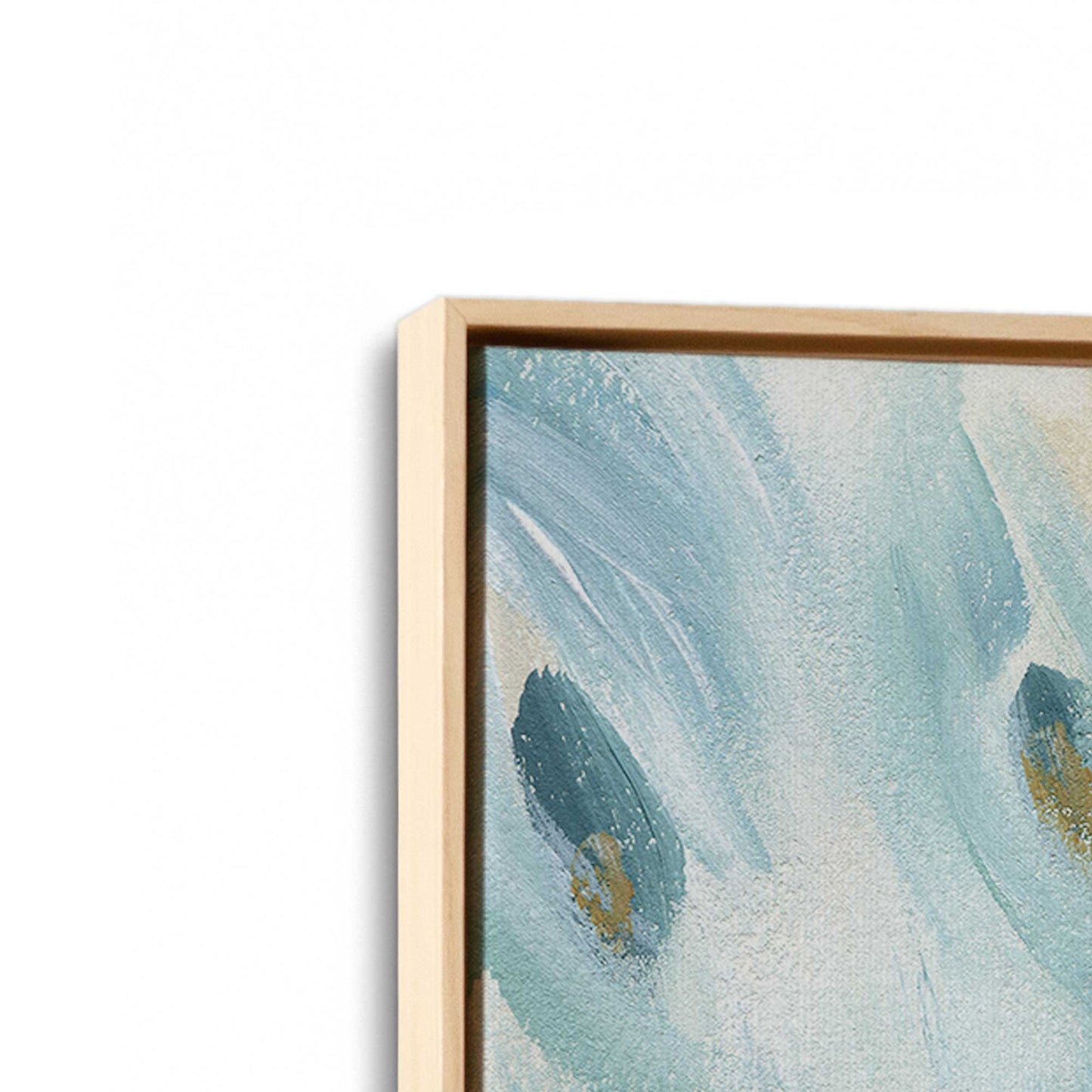 [Color:American Maple], Picture of art in a American Maple frame at an angle