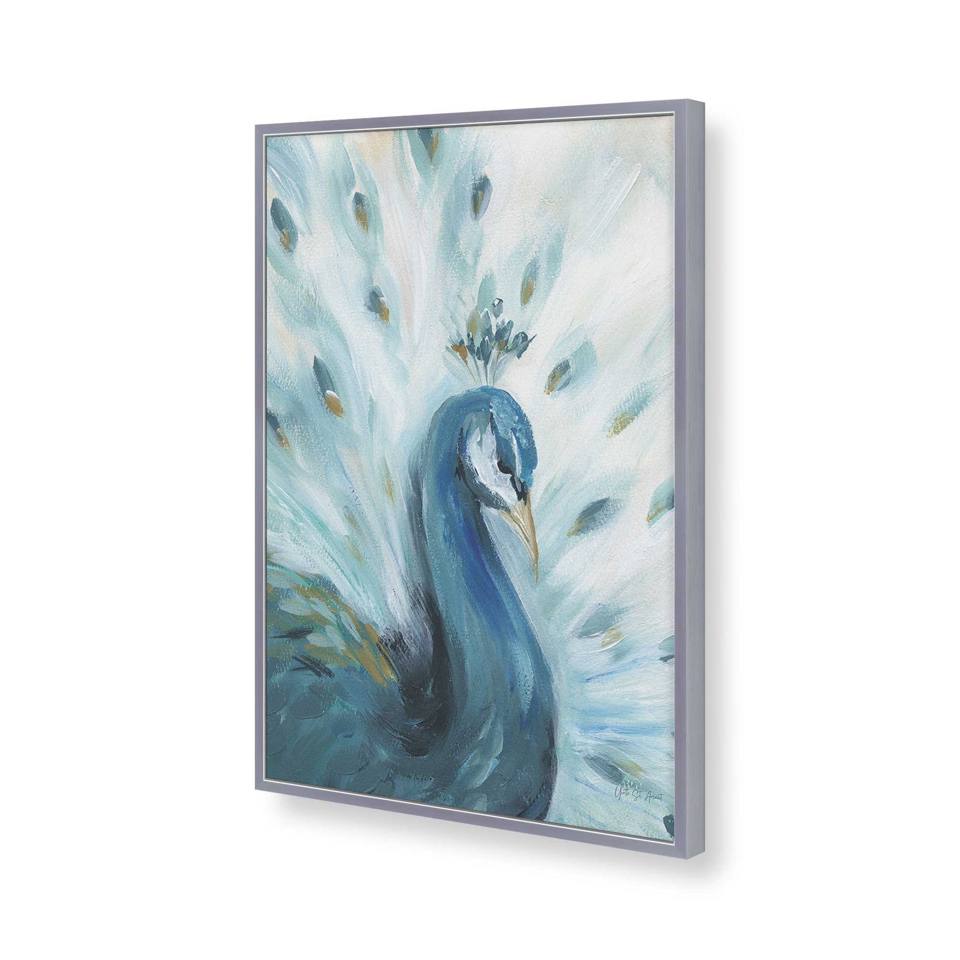 [Color:Polished Chrome], Picture of art in a Polished Chrome frame of the corner