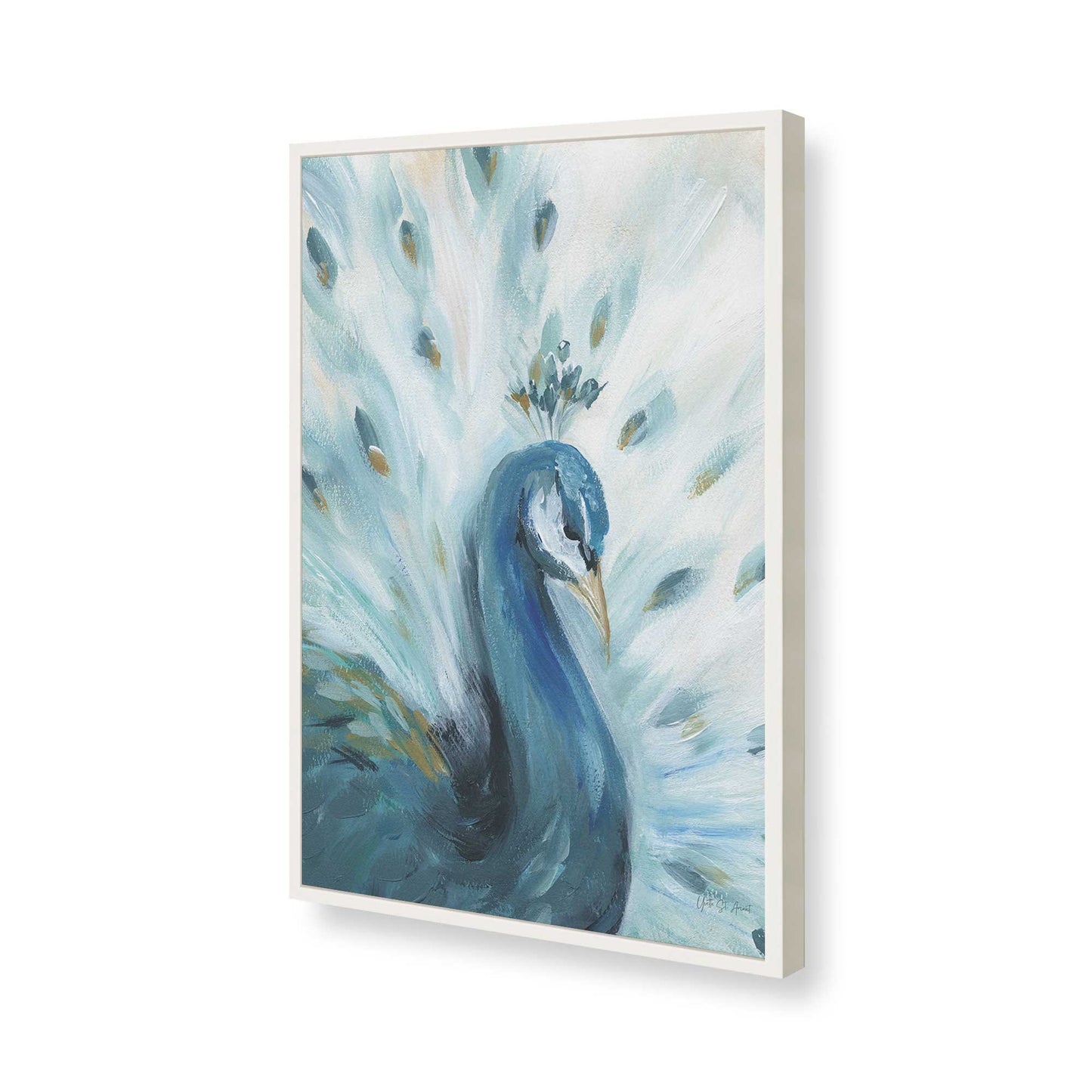 [Color:Opaque White], Picture of art in a Opaque White frame of the corner