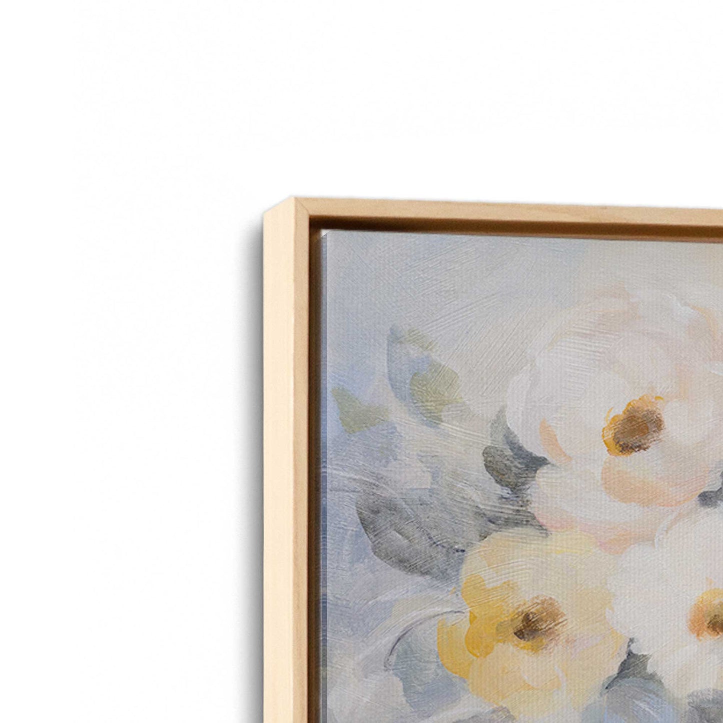 [Color:American Maple], Picture of art in a American Maple frame at an angle