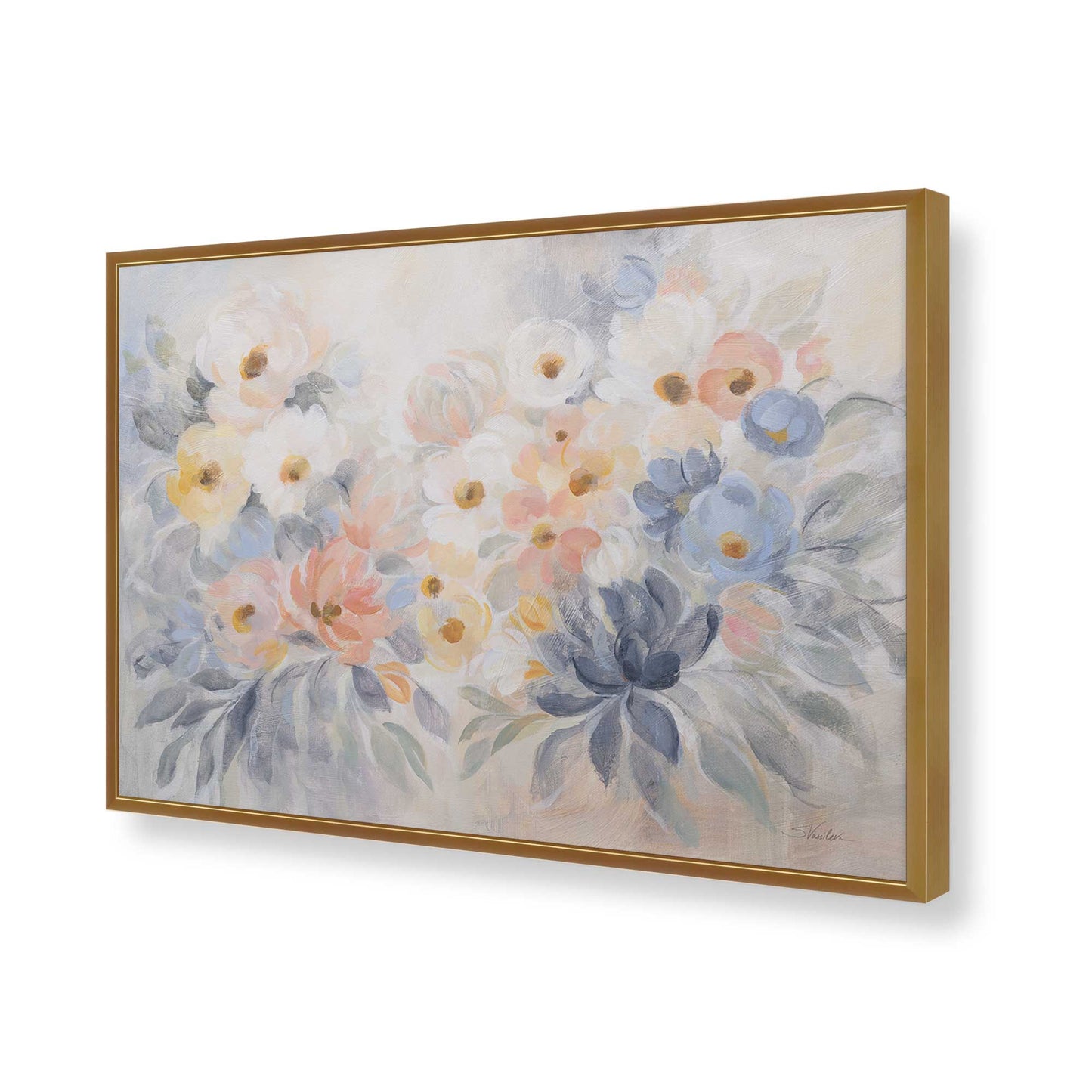 [Color:Polished Gold], Picture of art in a Polished Gold frame of the corner