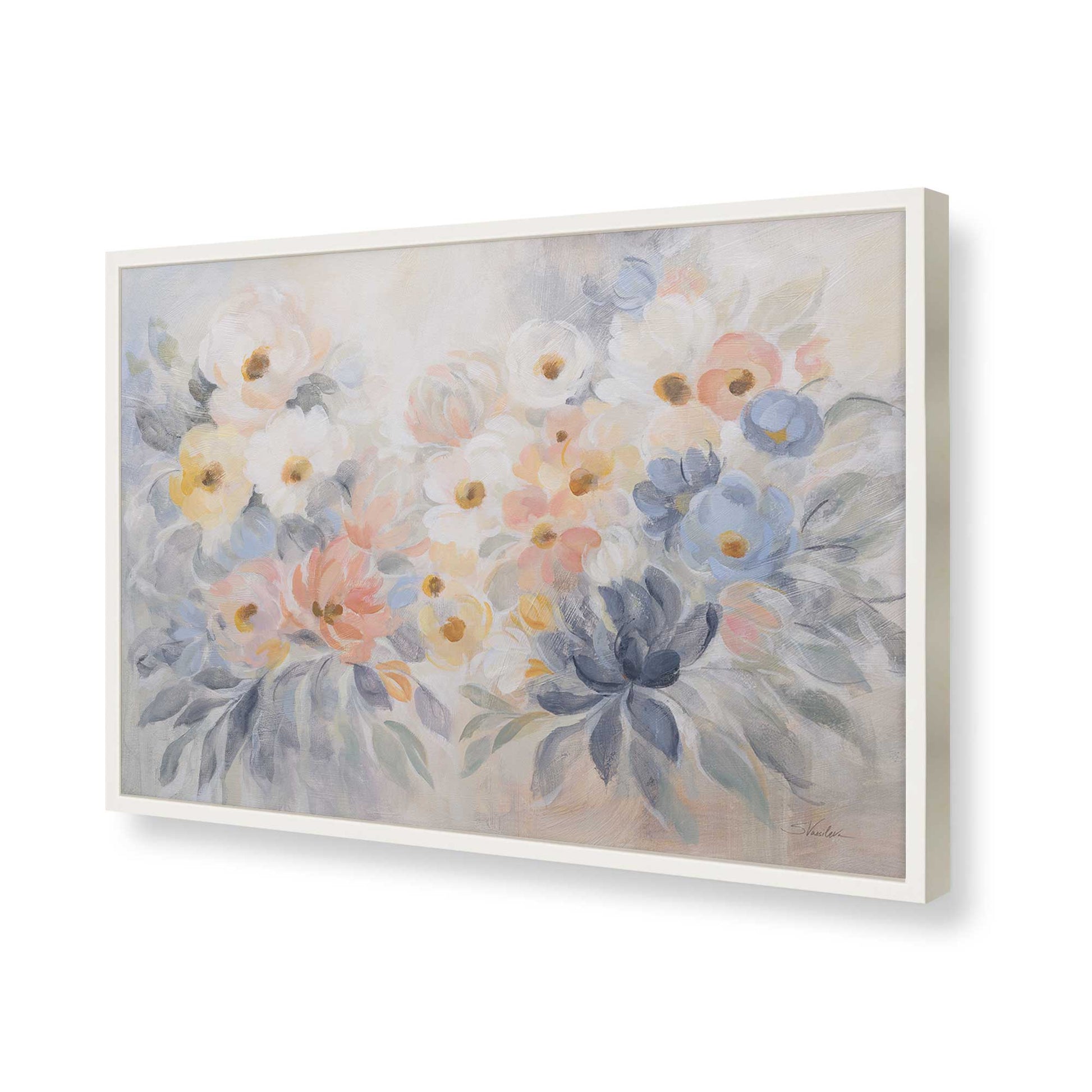[Color:Opaque White], Picture of art in a Opaque White frame of the corner