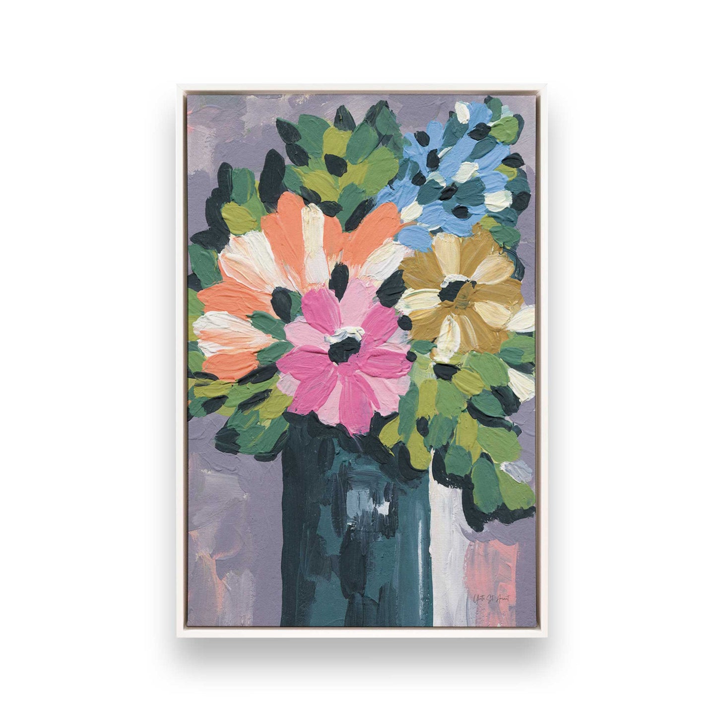 [Color:Opaque White], Picture of art in a White frame