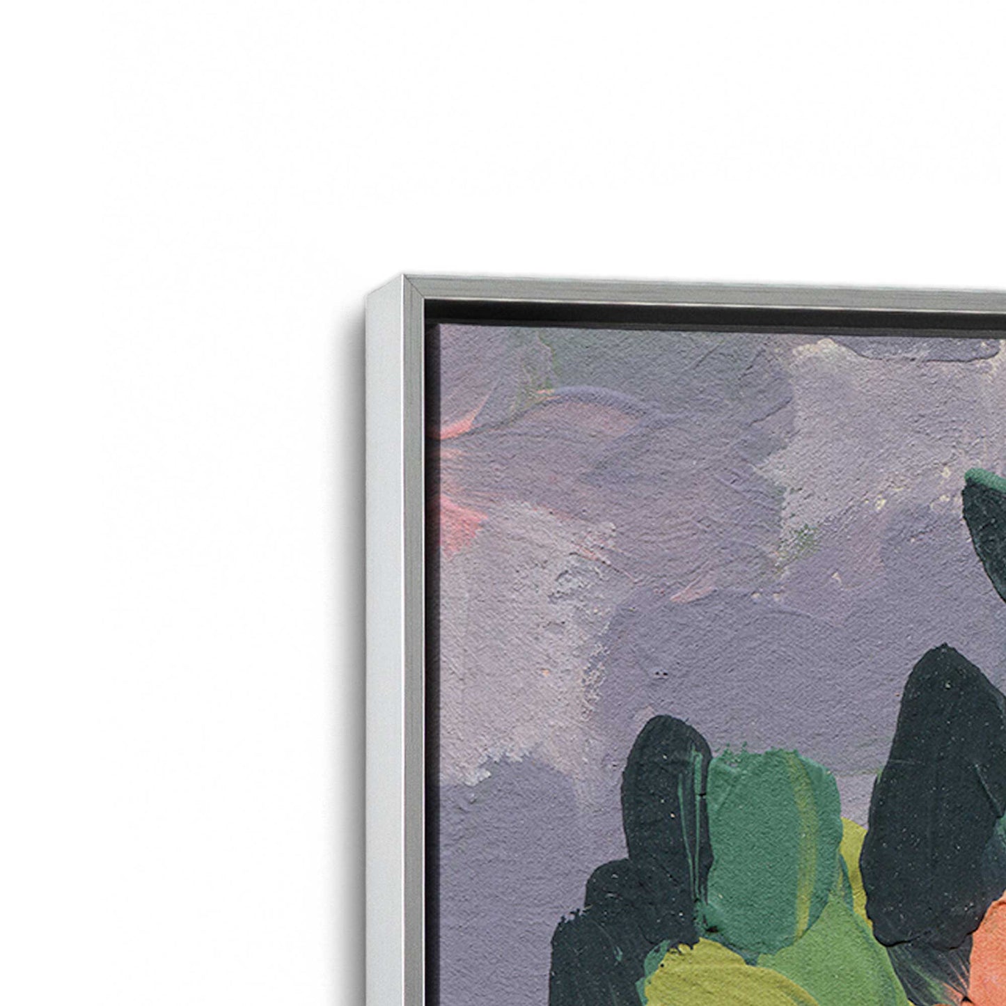 [Color:Polished Chrome], Picture of art in a Polished Chrome frame at an angle