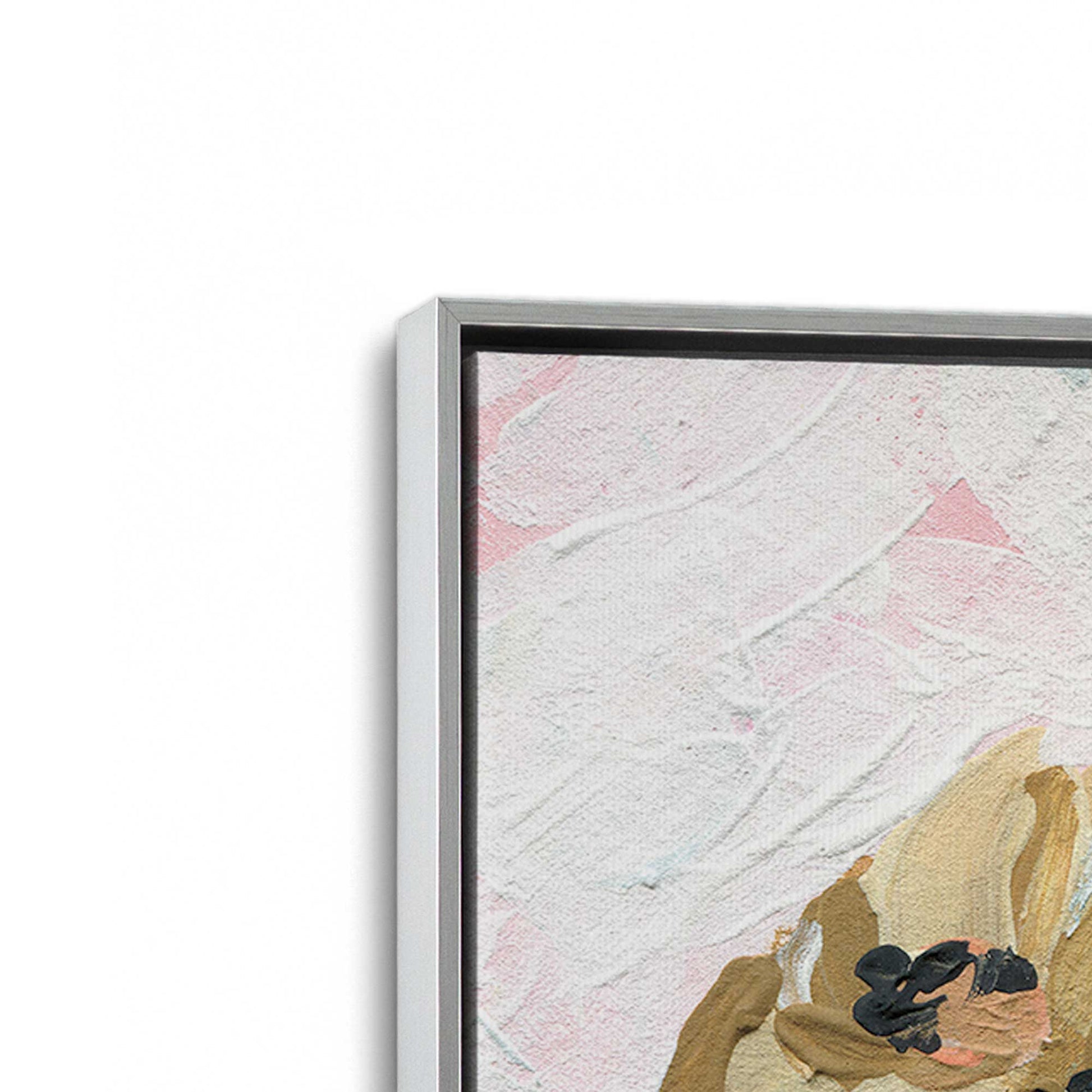 [Color:Polished Chrome], Picture of art in a Polished Chrome frame at an angle