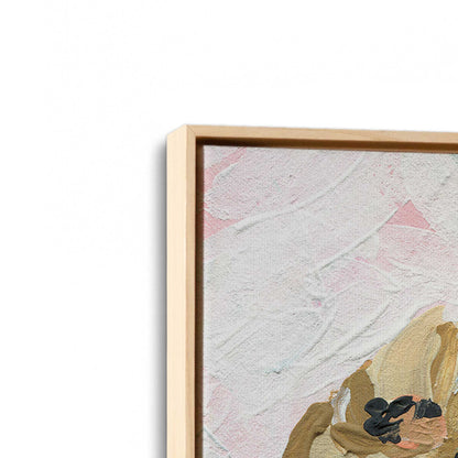 [Color:American Maple], Picture of art in a American Maple frame at an angle