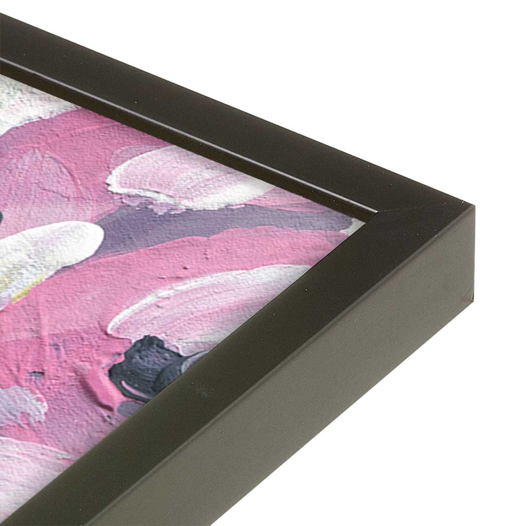 [Color:Satin Black], Picture of art in a Satin Black frame at an angle