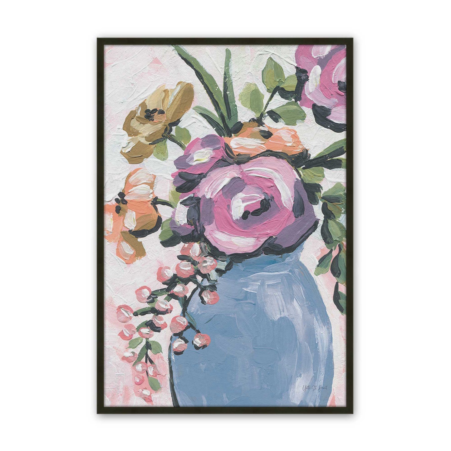 [Color:Satin Black], Picture of art in a Satin Black frame