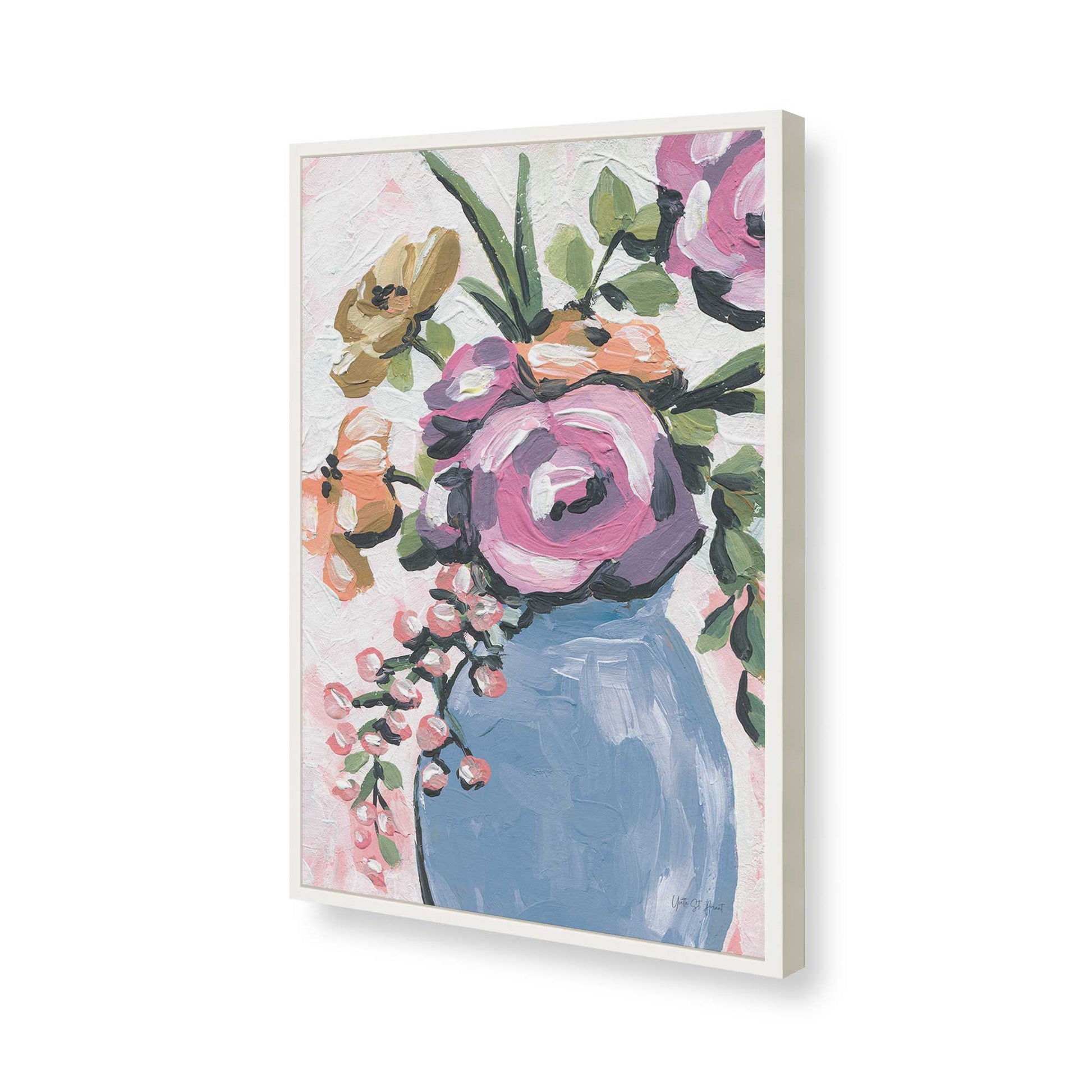 [Color:Opaque White], Picture of art in a Opaque White frame of the corner