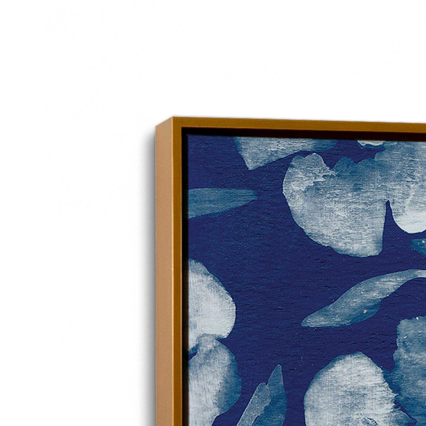 [Color:Polished Gold], Picture of art in a Polished Gold frame at an angle