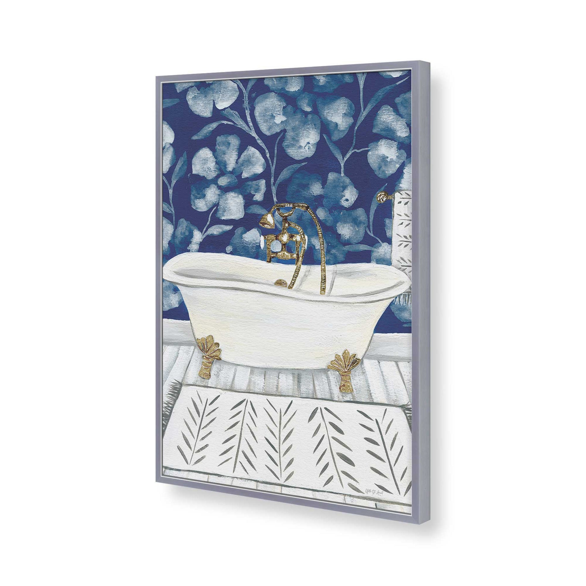 [Color:Polished Chrome], Picture of art in a Polished Chrome frame of the corner
