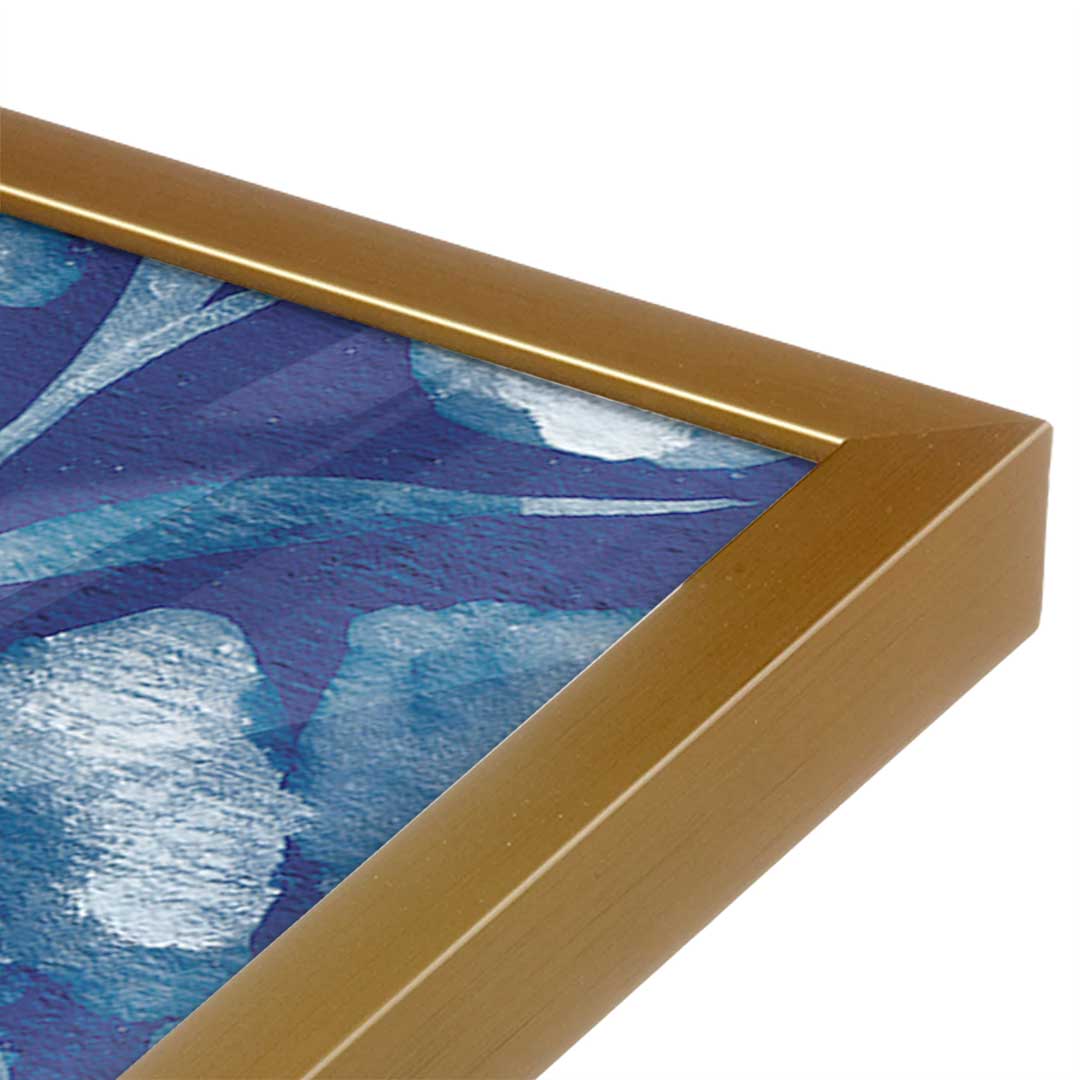 [Color:Polished Gold], Picture of art in a Polished Gold frame at an angle