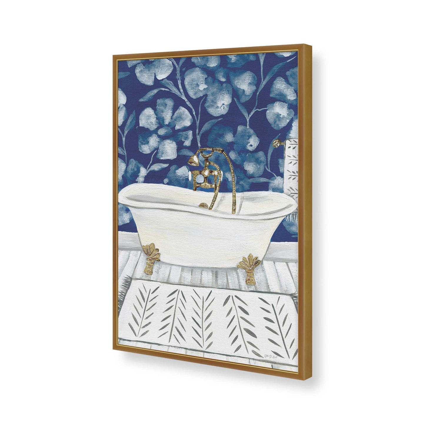 [Color:Polished Gold], Picture of art in a Polished Gold frame of the corner