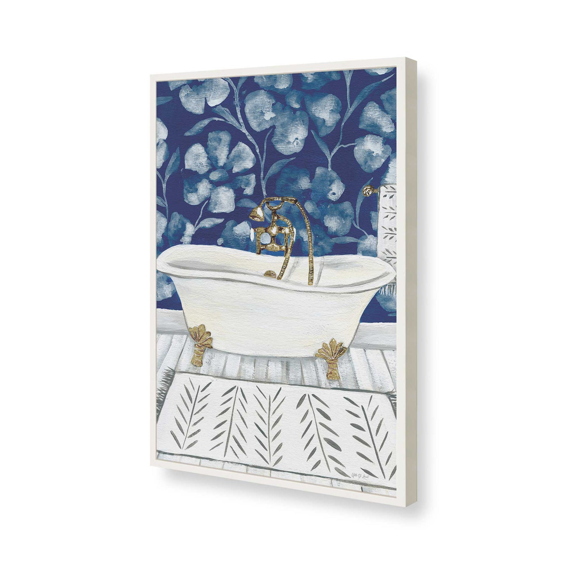[Color:Opaque White], Picture of art in a Opaque White frame of the corner