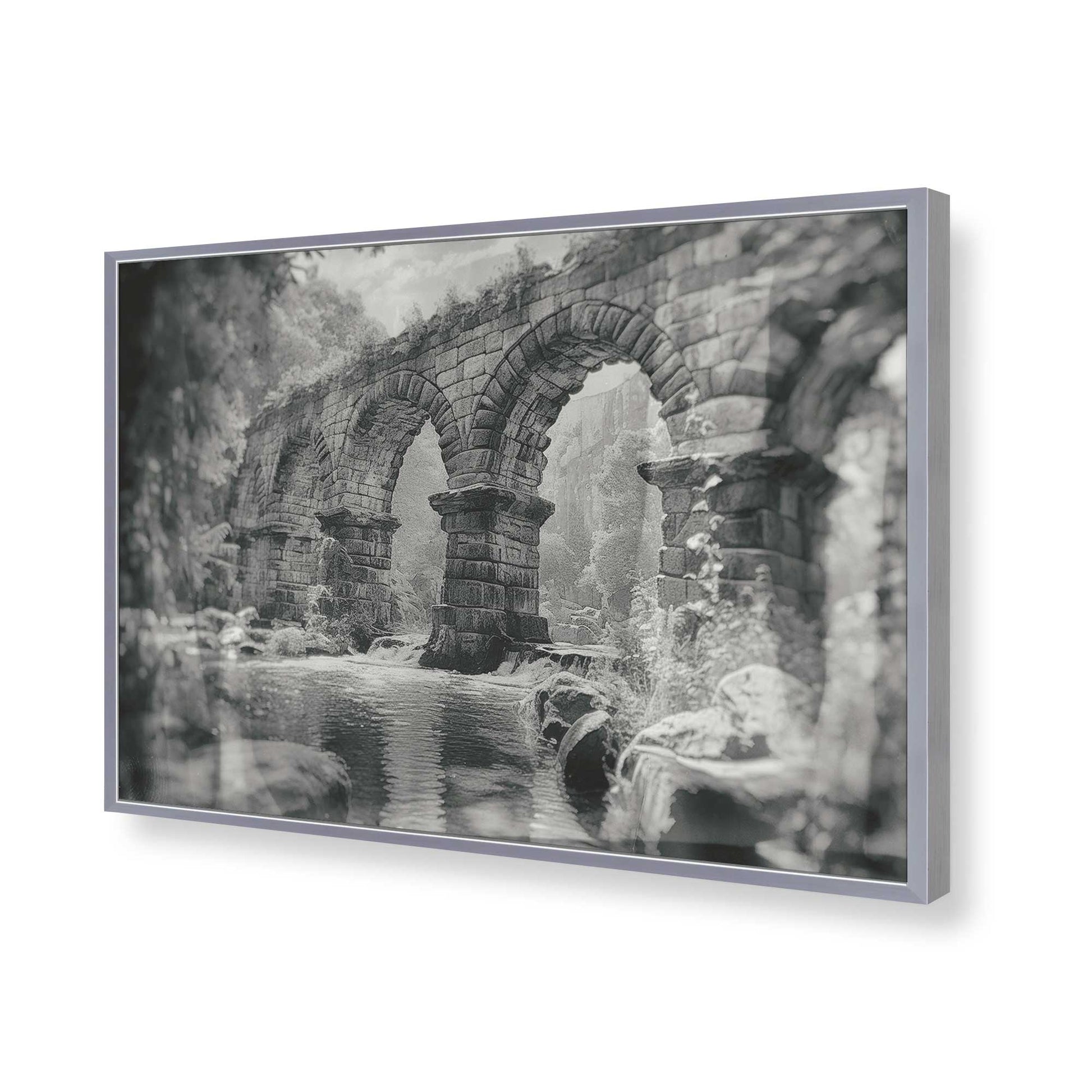 [Color:Polished Chrome], Picture of art in a Polished Chrome frame of the corner