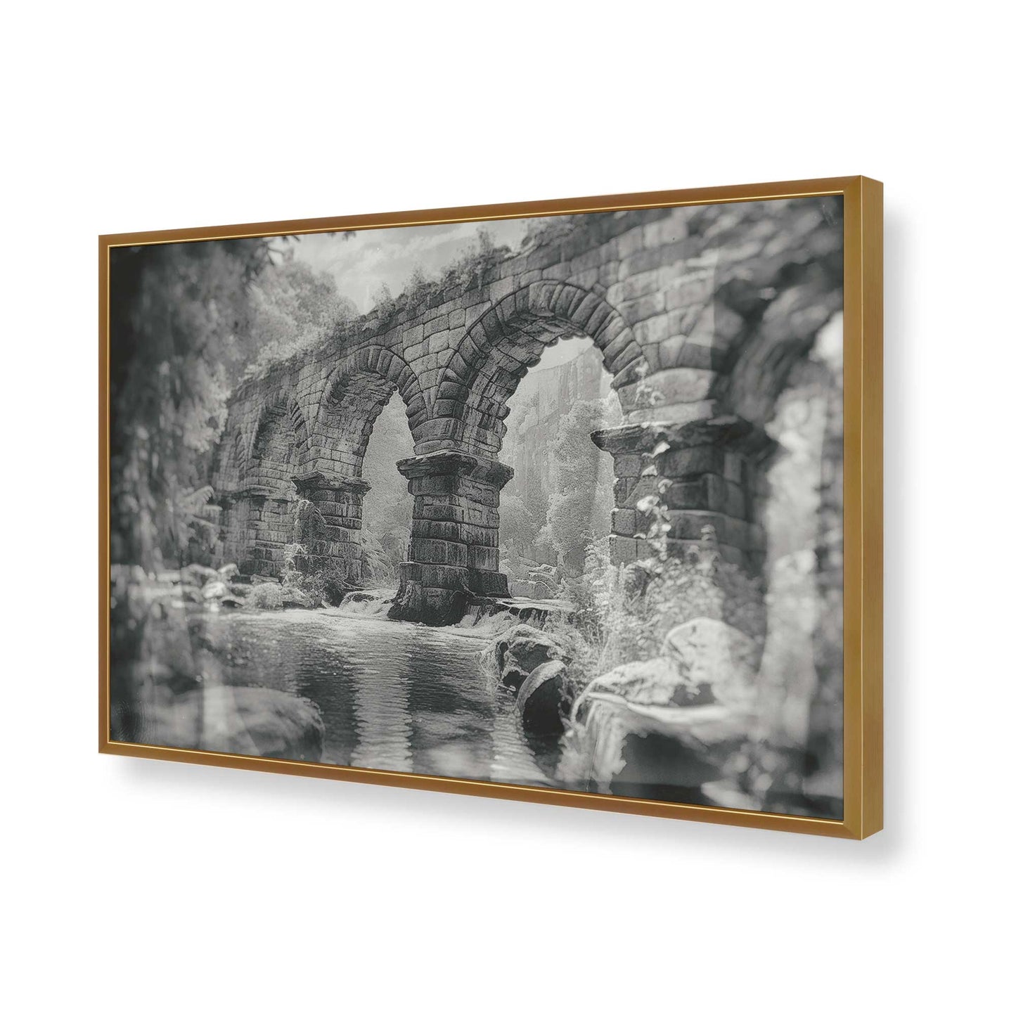 [Color:Polished Gold], Picture of art in a Polished Gold frame of the corner