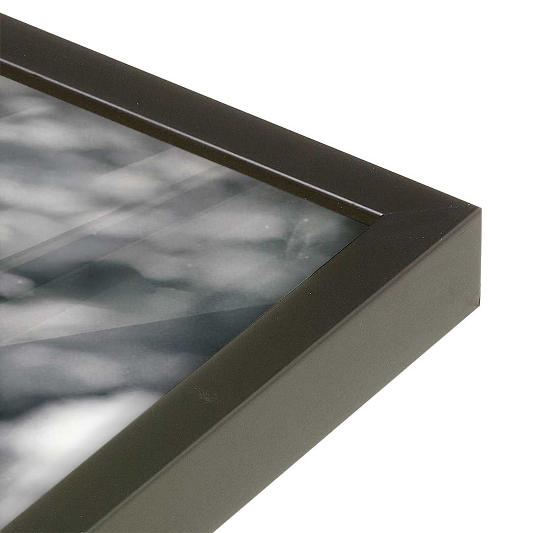 [Color:Satin Black], Picture of art in a Satin Black frame at an angle