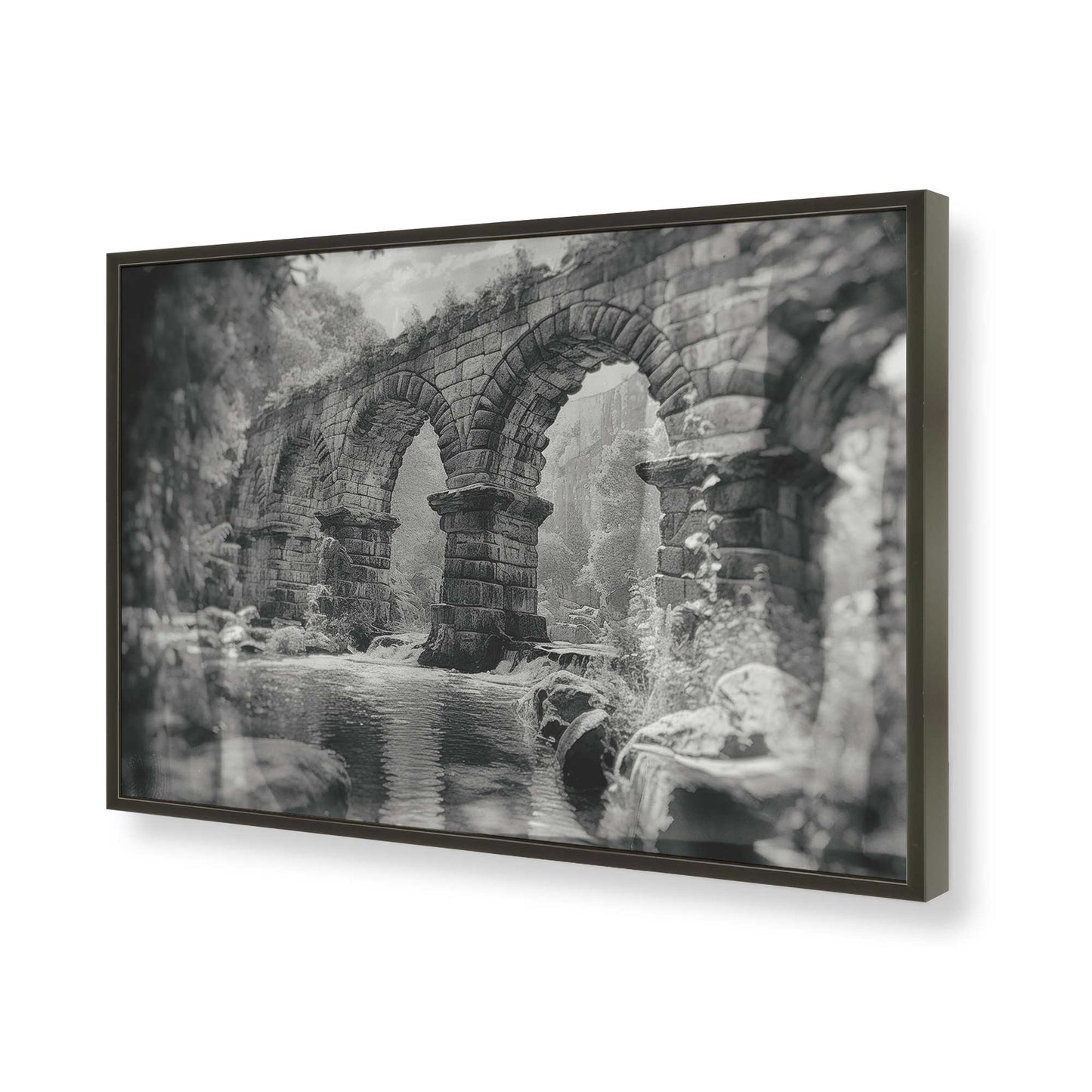 [Color:Satin Black], Picture of art in a Satin Black frame of the corner