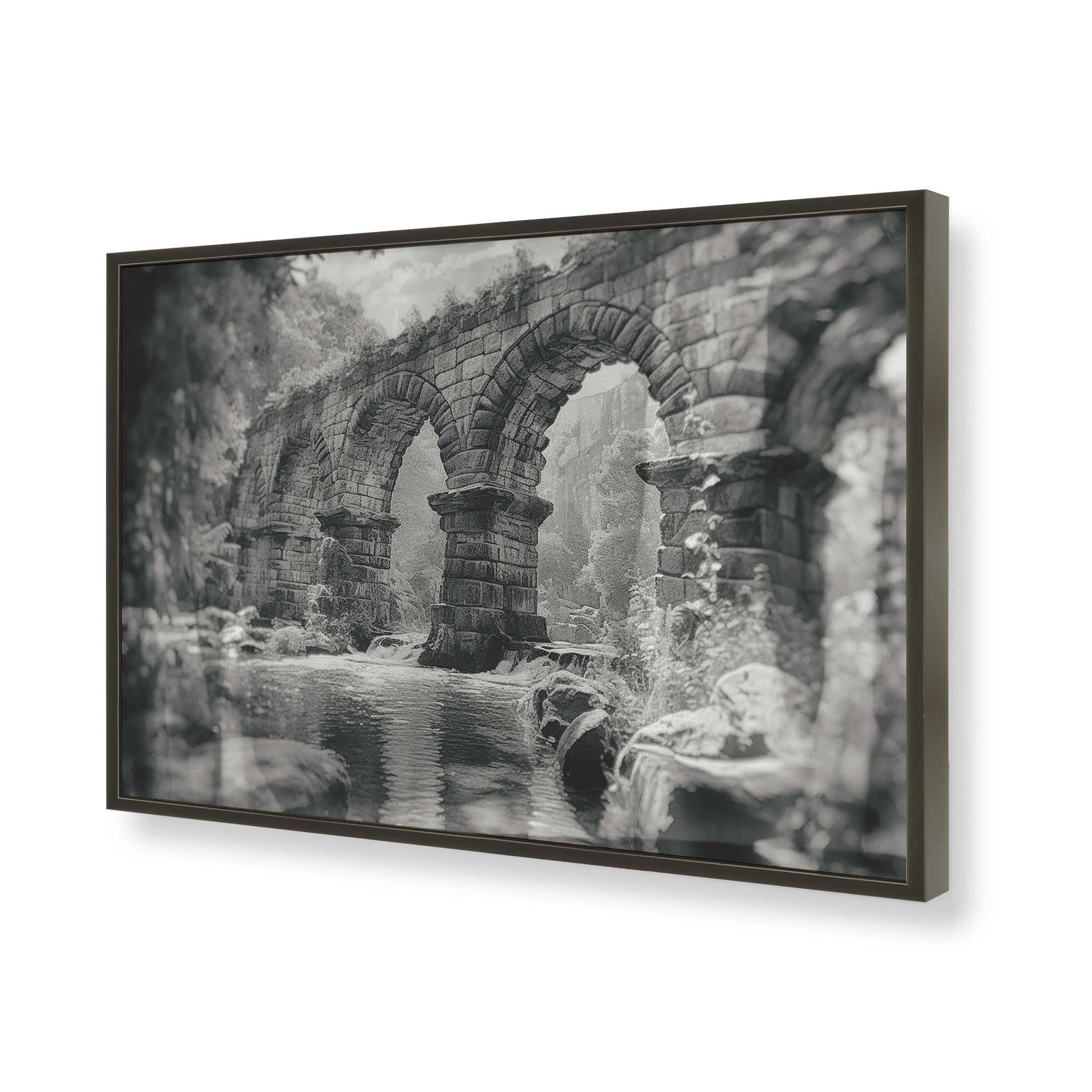 [Color:Satin Black], Picture of art in a Satin Black frame of the corner