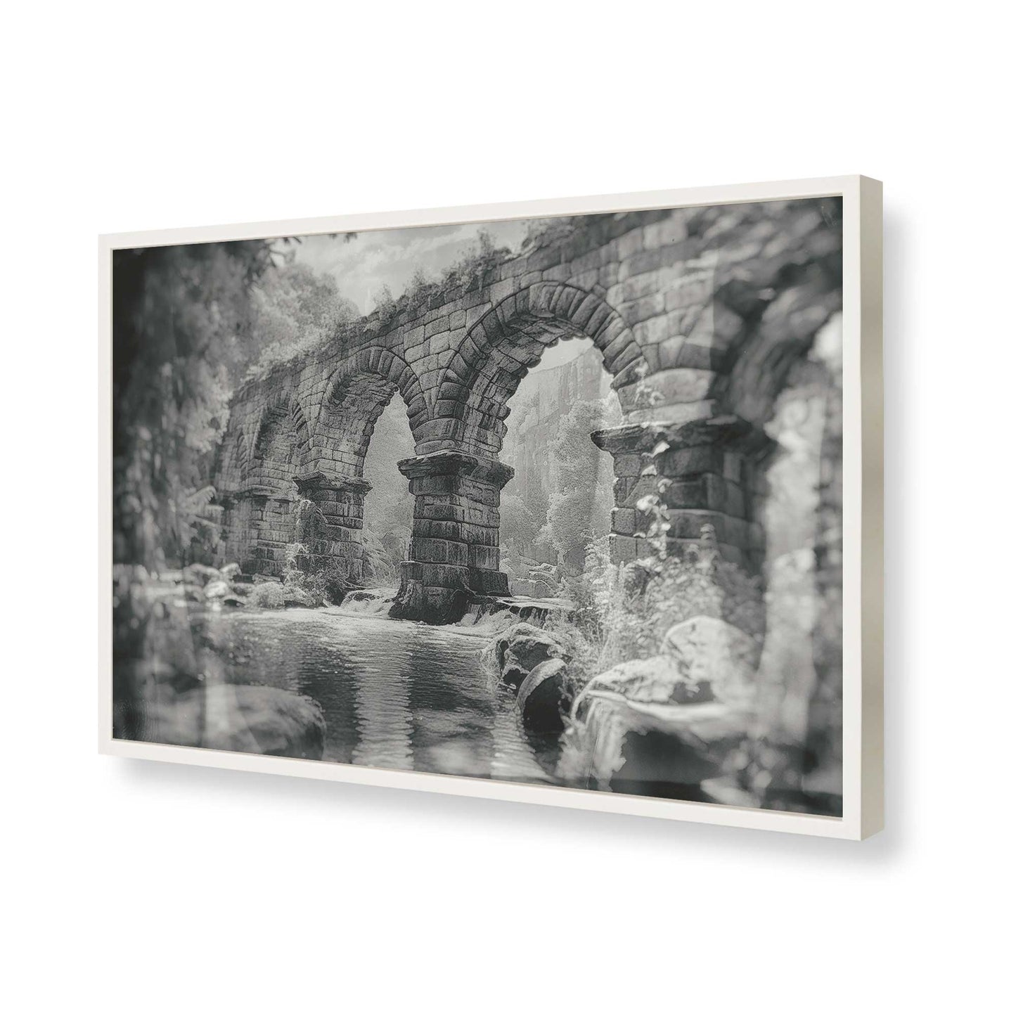 [Color:Opaque White], Picture of art in a Opaque White frame of the corner
