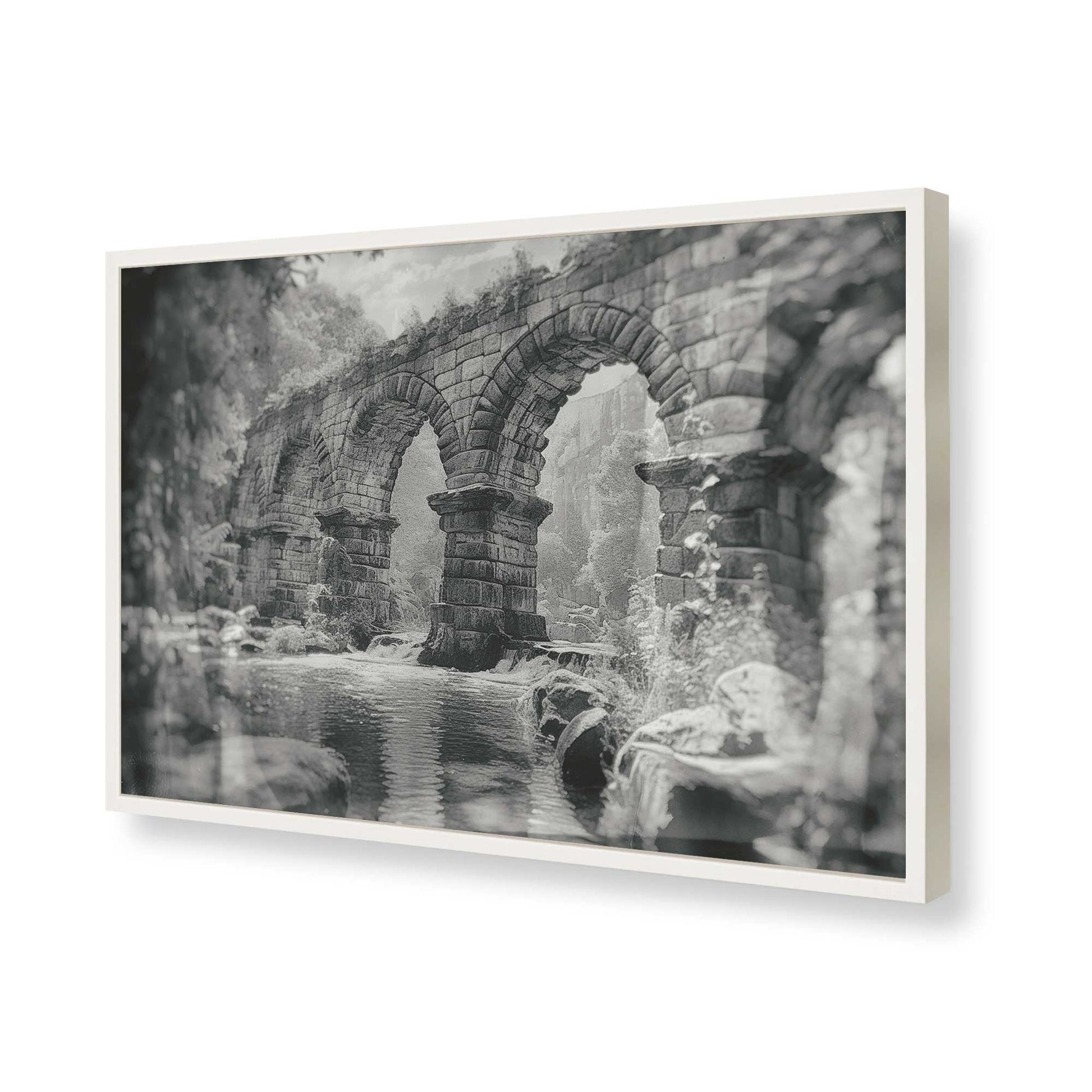 [Color:Opaque White], Picture of art in a Opaque White frame of the corner