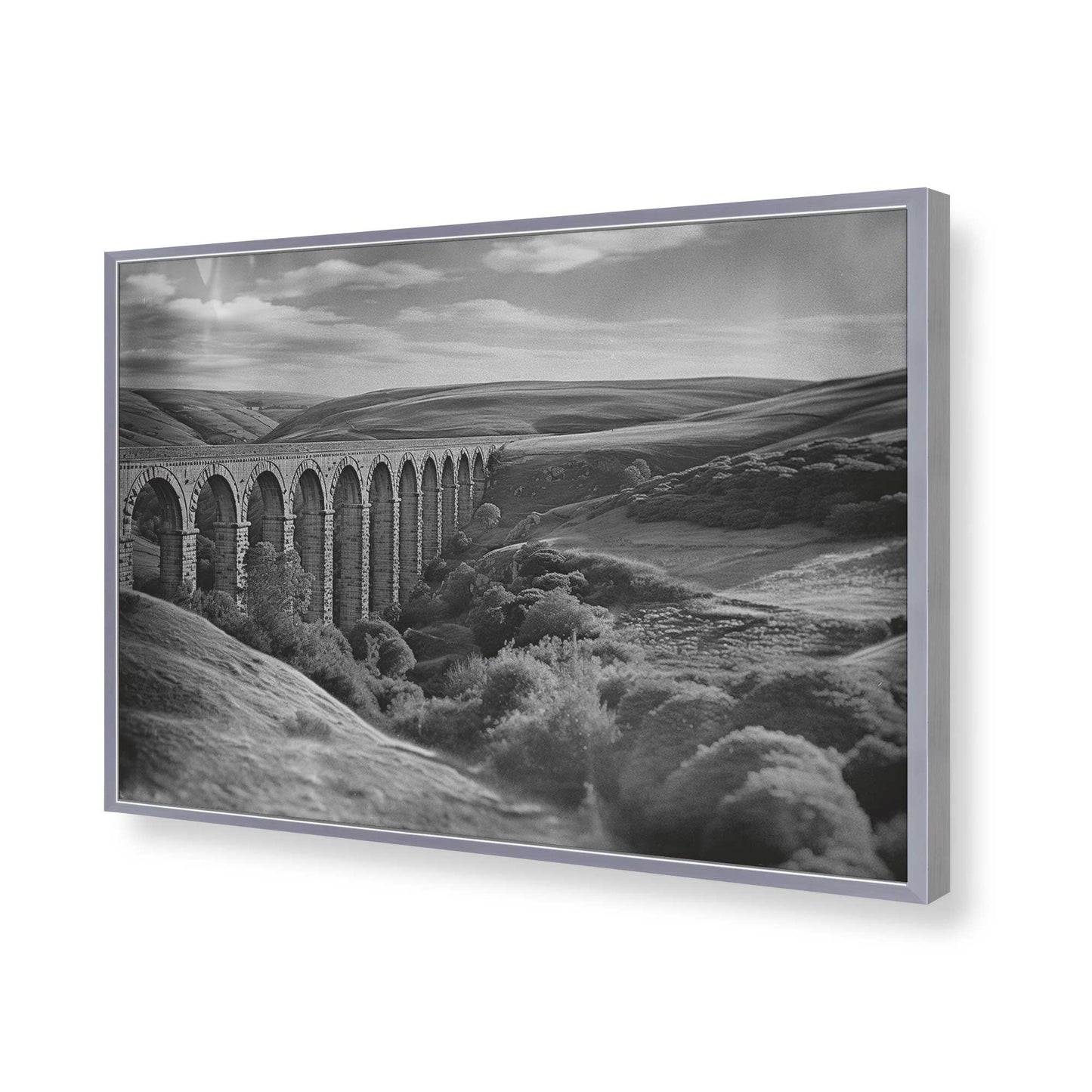 [Color:Polished Chrome], Picture of art in a Polished Chrome frame of the corner