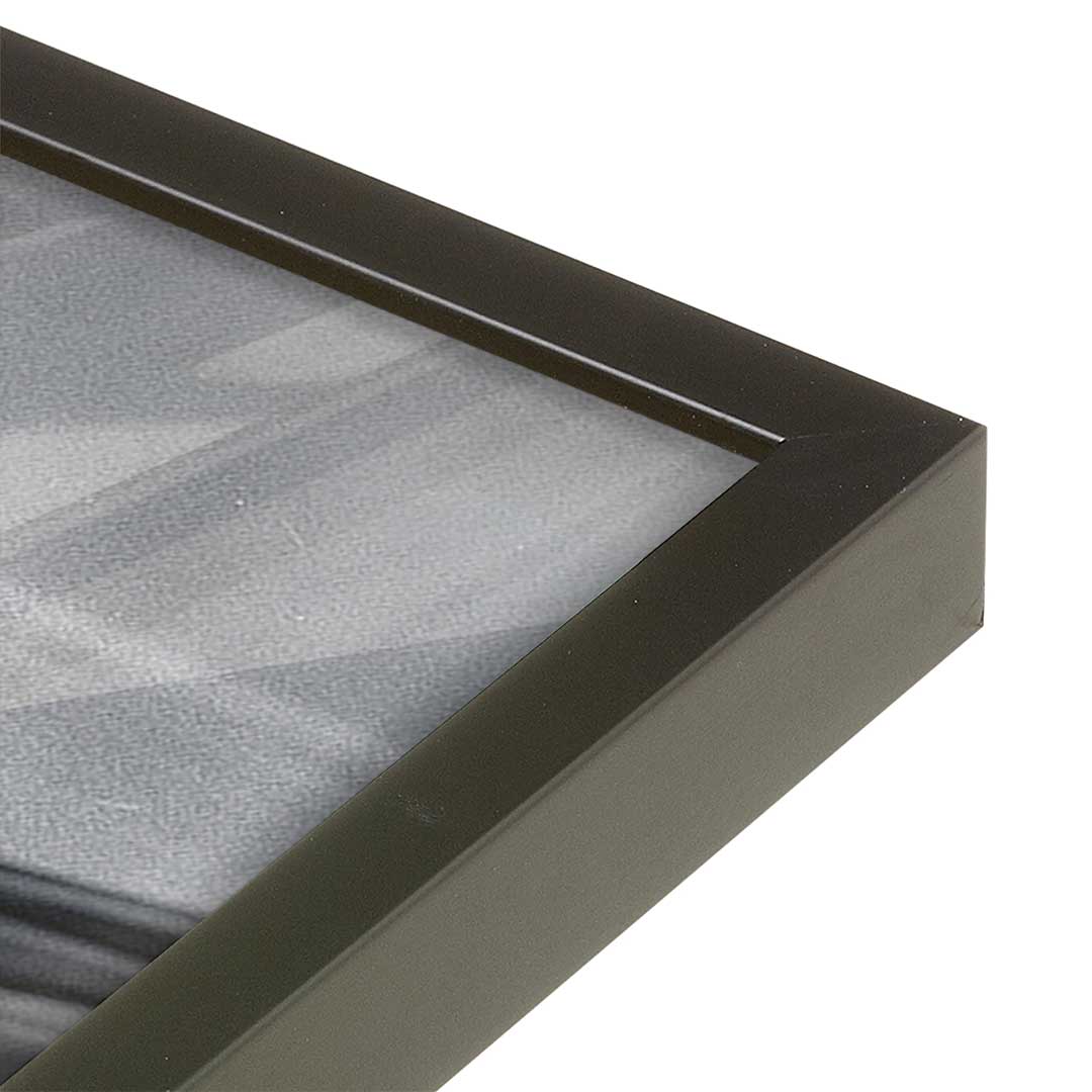 [Color:Satin Black], Picture of art in a Satin Black frame at an angle