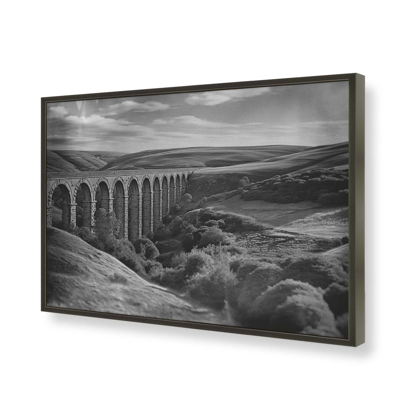 [Color:Satin Black], Picture of art in a Satin Black frame of the corner